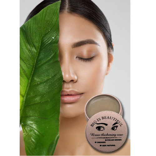 BIG IS BEAUTIFUL! Natural Eyebrow and Eyelash Re-Growth Wax. Organic. Stimulates Hair Growth. Hair Thickening. Made with Orgainc Castor Oil and the Purest Essential Oils.Makes a Great Brow Wax Primer