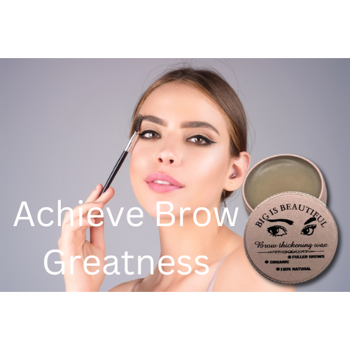 BIG IS BEAUTIFUL! Natural Eyebrow and Eyelash Re-Growth Wax. Organic. Stimulates Hair Growth. Hair Thickening. Made with Orgainc Castor Oil and the Purest Essential Oils.Makes a Great Brow Wax Primer