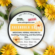 Calendula salve oil for skin rashes and eczema psoriasis and dermatitis made with zinc aloe calendula herbal remedy for skin cysts boils bed sores moisturizing dry skin small local company